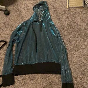 Urban Outfitters Holographic Mesh Hoodie